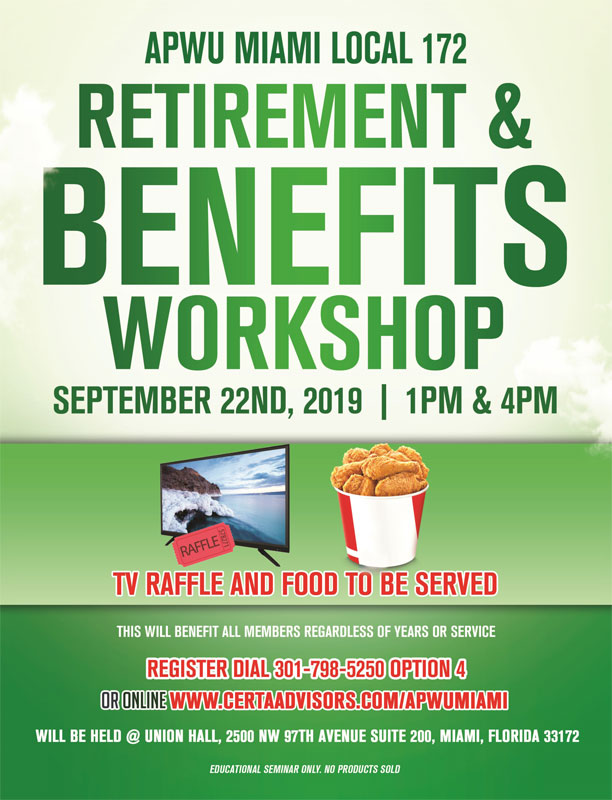 Retirement & Benefits Workshop flyer